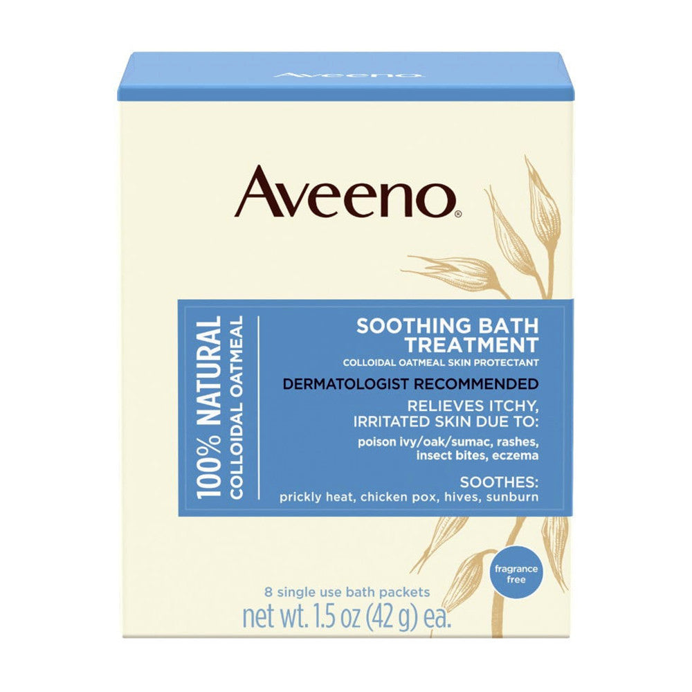 Aveeno Soothing Bath Treatment, Single Use Packets, 8 Ea
